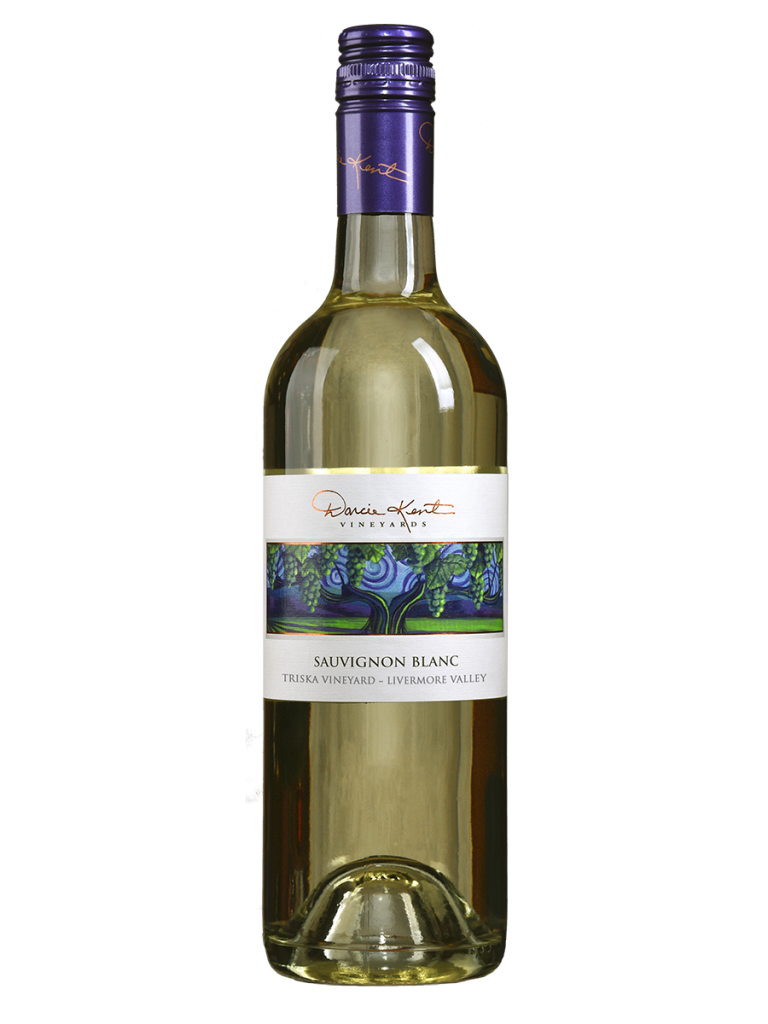 A photograph of a bottle of Triska Vineyard Sauvignon Blanc 2022